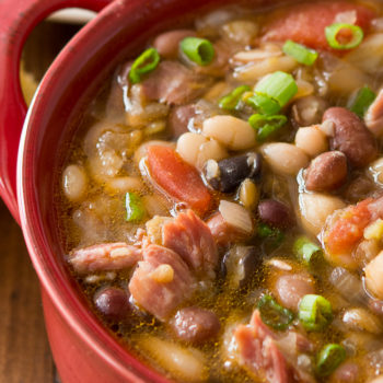 Crock Pot 15 Bean Soup Recipe - This easy bean soup recipe is the ultimate comfort food!