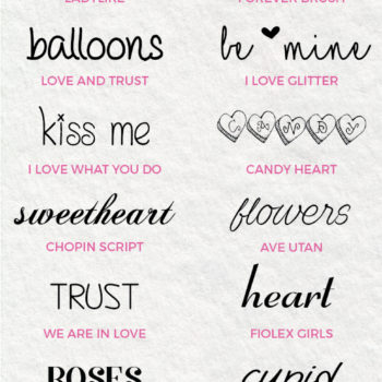 Best Free Valentine's Day Fonts - These sweet and romantic fonts are perfect for your Valentine's Day projects!