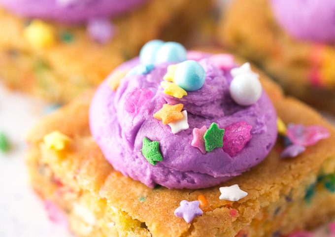 Unicorn Bars (Unicorn Poop Bars) - These bright and fun cookie bars are easy to make and oh-so magical!