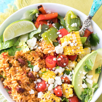 Veggie Burrito Bowls - These easy vegetarian burrito bowls are a delicious dinner option.